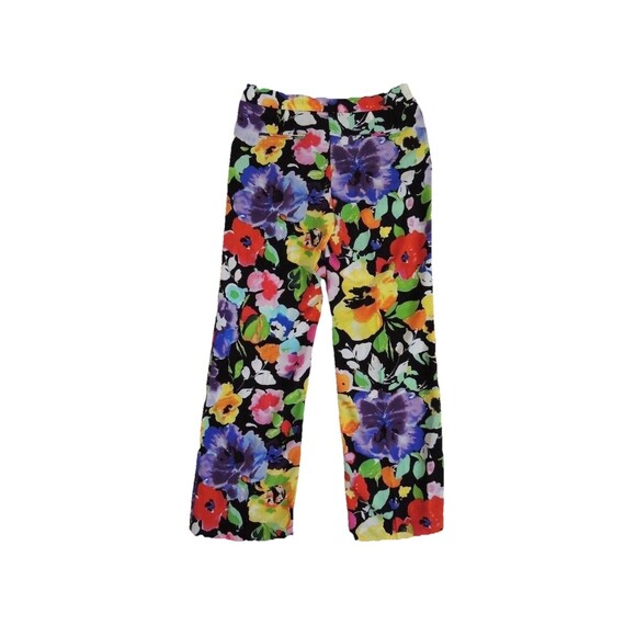 $298 Ralph Lauren Floral Hawaiian Flower Wide Leg Silky Summer Dress Pants 8P - Picture 11 of 16
